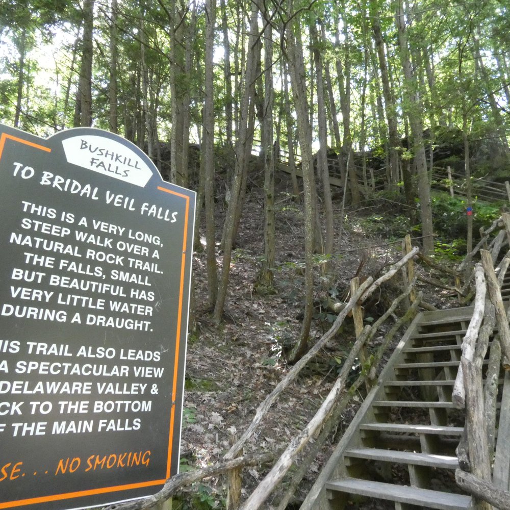 Bushkill Falls - To Bridal Veil Falls - steeper - Tours Near Me - Bushkill, Pennsylvania Bushkill Falls - To Bridal Veil Falls - steeper - Tours Near Me - Bushkill, Pennsylvania
