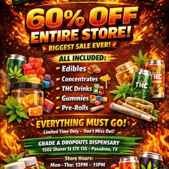 Grade A Dropouts - Vitamins & Supplements Near Me - Pasadena, Texas