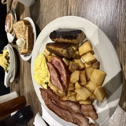 Mr. Stacks Cicero - Meat Sampler breakfast