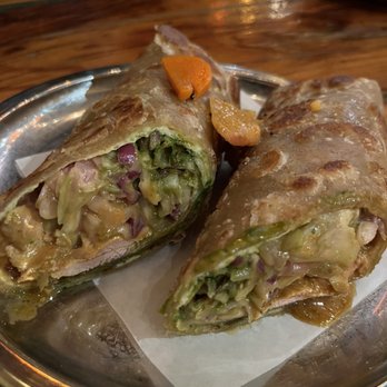 Bollywood Theater - Kati Roll with chicken - delicious! - Indian Near Me - Portland, Oregon