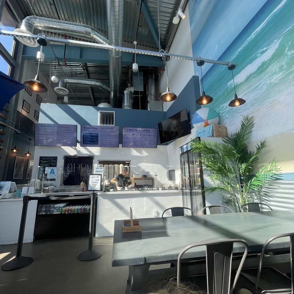 Fish & Things Poke Bar - The inside is so beachy, clean, and a vibe! - Poke Near Me - San Diego, California Fish & Things Poke Bar - The inside is so beachy, clean, and a vibe! - Poke Near Me - San Diego, California