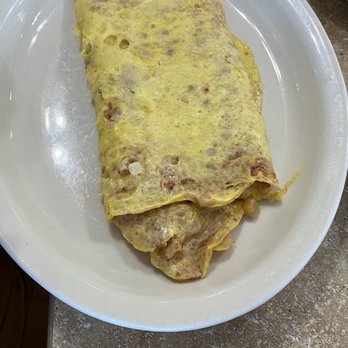 Hot Stacks - Corned Beef Hash with Cheese Omelette or Scramblette - Breakfast & Brunch Near Me - North Myrtle Beach, South Carolina Hot Stacks - Corned Beef Hash with Cheese Omelette or Scramblette - Breakfast & Brunch Near Me - North Myrtle Beach, South Carolina