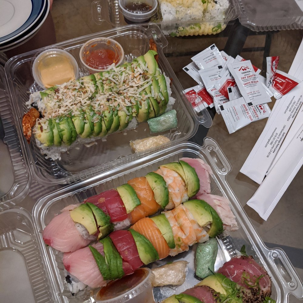 Sushi Lounge - Poway - Rainbow roll, red dragon roll, cocomo roll (to go order) - Sushi Bars Near Me - Poway, California