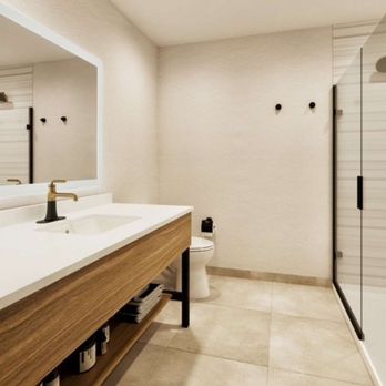 Courtyard by Marriott Calgary Downtown - Guest room bath - Hotels Near Me - Calgary, Alberta Courtyard by Marriott Calgary Downtown - Guest room bath - Hotels Near Me - Calgary, Alberta
