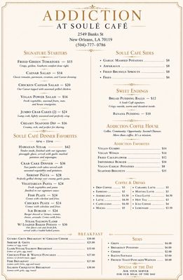 Menu photo 3 Addiction Coffee House New Orleans, LA