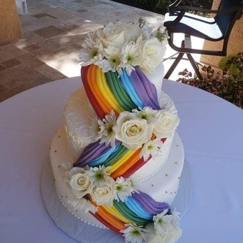 Noland's Cake Shop - Our Rainbow Wedding Cake...artistic perfection - Bakeries Near Me - Pleasanton, California Noland's Cake Shop - Our Rainbow Wedding Cake...artistic perfection - Bakeries Near Me - Pleasanton, California