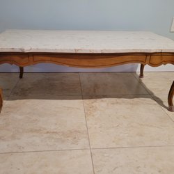 Iverson's Used Furniture - Italian marble top coffee table
