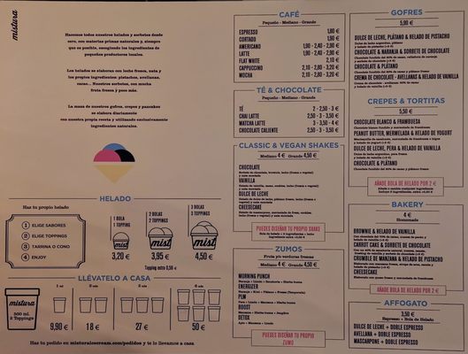 Menu photo 2 Mistura Ice Cream Madrid, M Menu photo 2 Mistura Ice Cream Madrid, M