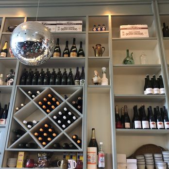 Found Oyster - Inside with cool disco ball/wine wall - Seafood Near Me - Los Angeles, California