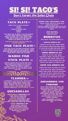 Menu photo 1 Si Si’s Tacos Keaau, HI Menu photo 1 Si Si’s Tacos Keaau, HI