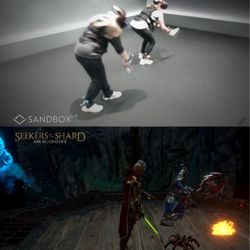 Sandbox VR - Split screen game play sent afterwards
