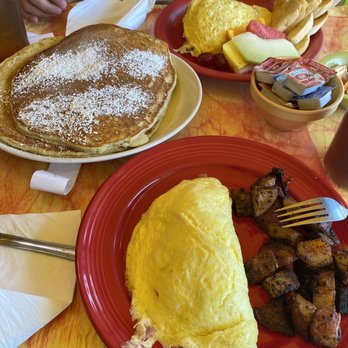 Cafe Rae - Brisket omelette, ham & cheese omelette, homemade pancakes! The pancakes are SO good and fluffy - Breakfast & Brunch Near Me - San Clemente, California Cafe Rae - Brisket omelette, ham & cheese omelette, homemade pancakes! The pancakes are SO good and fluffy - Breakfast & Brunch Near Me - San Clemente, California