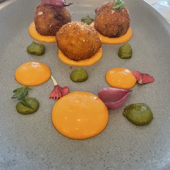 Cítricos - Spring Pea and Citrus Arancini - New American Near Me - Lake Buena Vista, Florida Cítricos - Spring Pea and Citrus Arancini - New American Near Me - Lake Buena Vista, Florida