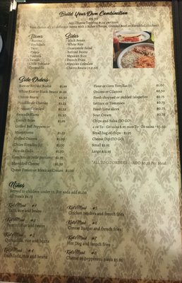 Menu photo 4 Villa del Rey cocina mexicana Mobile, AL