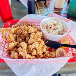 Ipswich whole-belly clam basket with cole slaw Ipswich whole-belly clam basket with cole slaw