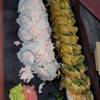 Asahi Japanese Steakhouse - Left: Snow white roll Right: Ultimate roll - Japanese Near Me - Jackson, Tennessee