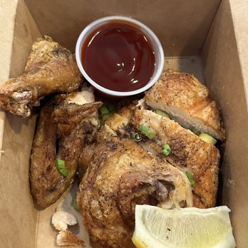 Pink Salt Grill - Fried half chicken with Banana ketchup WOW!!! Juicy, tender flavourful chicken! And a match made in heaven!! - Filipino Near Me - Santa Clarita, California Pink Salt Grill - Fried half chicken with Banana ketchup WOW!!! Juicy, tender flavourful chicken! And a match made in heaven!! - Filipino Near Me - Santa Clarita, California