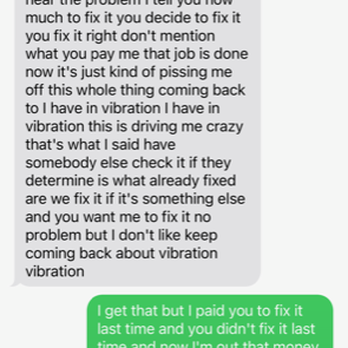 Mark Mobile Mechanic - I told you the problem, you charged me and didn't fix it. And I am pissing you off? Very professional lol - Auto Repair Near Me Mark Mobile Mechanic - I told you the problem, you charged me and didn't fix it. And I am pissing you off? Very professional lol - Auto Repair Near Me