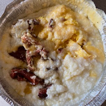 Jimbo's Hamburger Palace - Cheese 2 Eggs Any Style with Grits & Beef Sausage - Burgers Near Me - Manhattan, New York