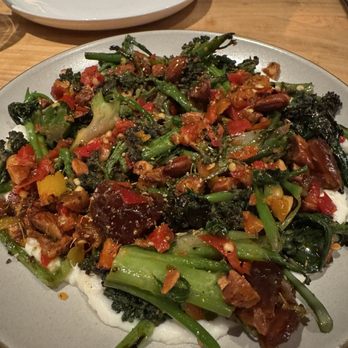 Rolf and Daughters - Sprouting broccoli, date, almond, yogurt, bread xo - New American Near Me - Nashville, Tennessee Rolf and Daughters - Sprouting broccoli, date, almond, yogurt, bread xo - New American Near Me - Nashville, Tennessee