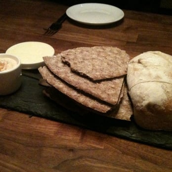 Aquavit - bread, crackers, butter, salmon spread - Scandinavian Near Me - New York, New York