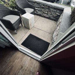 The tiny patio