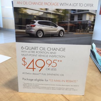 Twins Buick GMC - This is a neat oil change package deal! - Car Dealers Near Me - Columbus, Ohio Twins Buick GMC - This is a neat oil change package deal! - Car Dealers Near Me - Columbus, Ohio