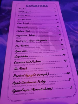Menu photo 4 R&R Bar Portland, OR