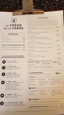 Menu photo 1 La Crème de la Crêpe Hamburg, HH