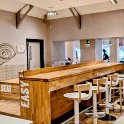 McDonald's - There are different types of seating and, to me, pub height seating is both uncomfortable and makes one feel rushed
