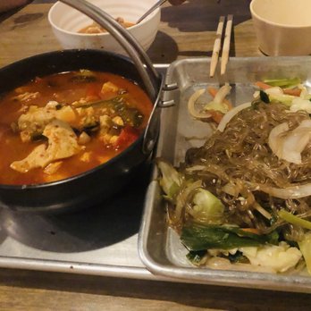 Soju 101 - Tofu soup w clear noodles w veggies - Korean Near Me - Katy, Texas