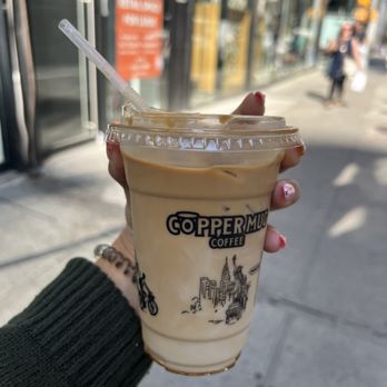 Copper Mug Coffee - ice caramel latte w oat milk - Coffee & Tea Near Me - New York, New York