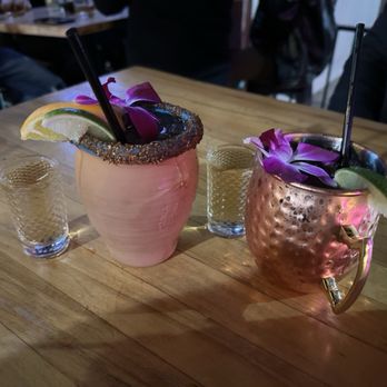 Fire Up Grill - Mexican mule and rose Paloma with extra shots - Bars Near Me - Riverside, California Fire Up Grill - Mexican mule and rose Paloma with extra shots - Bars Near Me - Riverside, California