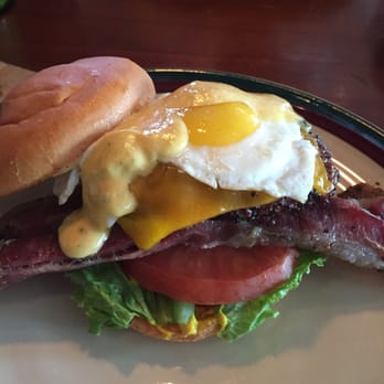 Whiskey Cake - Hangover burger on GF Local Oven bun. - New American Near Me - Plano, Texas Whiskey Cake - Hangover burger on GF Local Oven bun. - New American Near Me - Plano, Texas