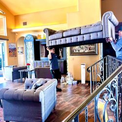 Living Spaces - Isaac and Joaquin delivering our sofa.