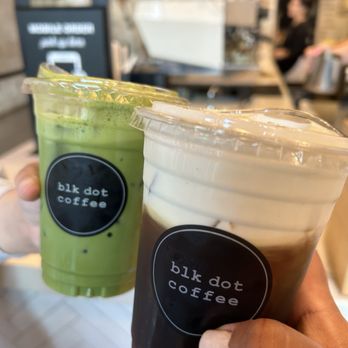 Blk Dot Coffee - Iced Uji Matcha Latte and Iced Sea Salt Cold Brew - Coffee & Tea Near Me - Irvine, California Blk Dot Coffee - Iced Uji Matcha Latte and Iced Sea Salt Cold Brew - Coffee & Tea Near Me - Irvine, California