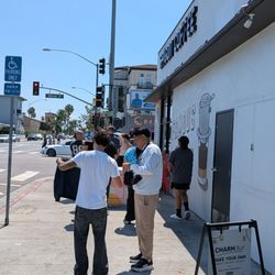 10:30ish am on a Sunday morning... the line does move fairly quickly.