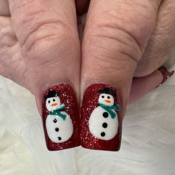 Lily's Nails - Cute little snowmen created on my thumbnails. - Nail Salons Near Me - Chico, California Lily's Nails - Cute little snowmen created on my thumbnails. - Nail Salons Near Me - Chico, California