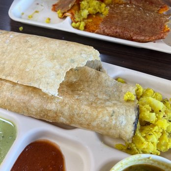 Bombay Sweets - COLD. COLD Rava Dosa. They only make this Dosa in advance so it's served cold! - Indian Near Me - Houston, Texas