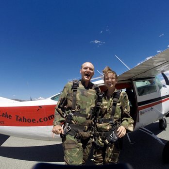 Skydive Lake Tahoe - Right before taking off. My boyfriend has never been so excited about anything before haha - Skydiving Near Me - Minden, Nevada Skydive Lake Tahoe - Right before taking off. My boyfriend has never been so excited about anything before haha - Skydiving Near Me - Minden, Nevada