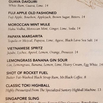 Kingfisher - Cocktail menu 4-28-2022 - Vietnamese Near Me - San Diego, California Kingfisher - Cocktail menu 4-28-2022 - Vietnamese Near Me - San Diego, California