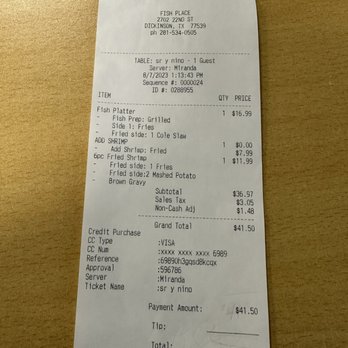 Fish Place - Unbelievable Bill for Nothing - Seafood Near Me - Dickinson, Texas Fish Place - Unbelievable Bill for Nothing - Seafood Near Me - Dickinson, Texas