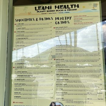 Leahi Health - Menu - Vegan Near Me - Honolulu, Hawaii Leahi Health - Menu - Vegan Near Me - Honolulu, Hawaii