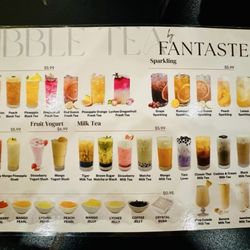 Fantastea - Menu of drinks in August 2025