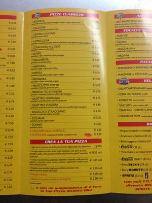 Menu photo 5 Pizza Taxi Florence, FI