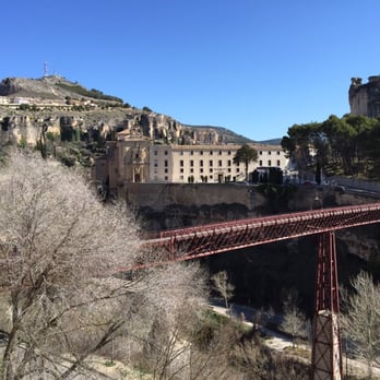 Parador de Cuenca - Looking at the hotel from the other side of the gorge. - Hotels Near Me - Cuenca, CU