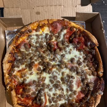 Samee's Pizza Getti - Meat Lovers Pizza without Canadian Bacon - Pizza Near Me - Rockwall, Texas Samee's Pizza Getti - Meat Lovers Pizza without Canadian Bacon - Pizza Near Me - Rockwall, Texas