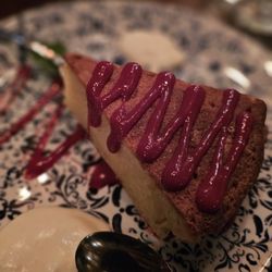 The Pines - Frangipane Tart almond pastry with a berry coulis and chantilly cream