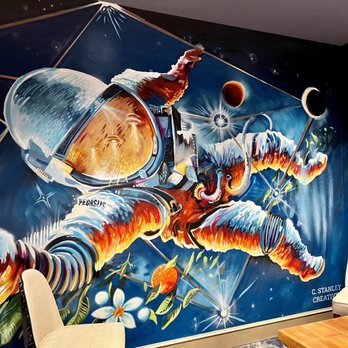 Aurora At The Celeste - Back room mural - American Near Me - Orlando, Florida