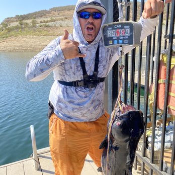 San Vicente Reservoir - My catch and I. Blue catfish weighed in at the dock.. - Parks Near Me - Lakeside, California San Vicente Reservoir - My catch and I. Blue catfish weighed in at the dock.. - Parks Near Me - Lakeside, California